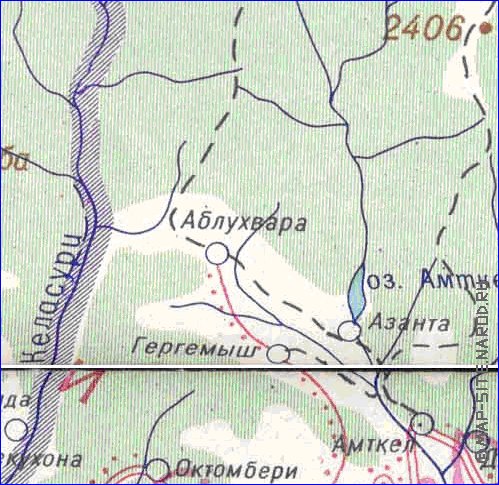 Administrativa mapa de Abecasia