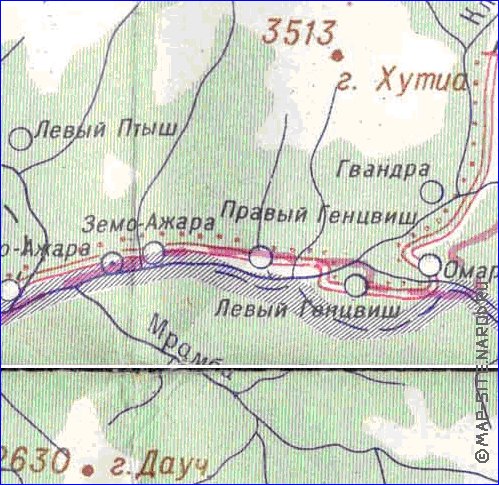 Administrativa mapa de Abecasia