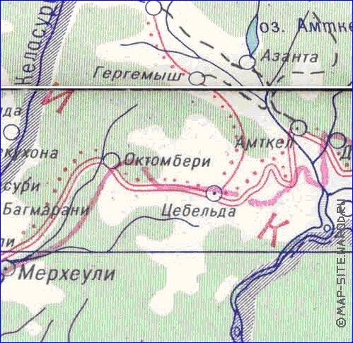 Administrativa mapa de Abecasia