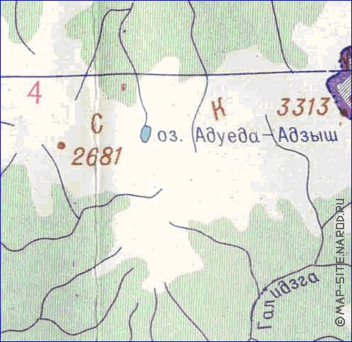 Administrativa mapa de Abecasia