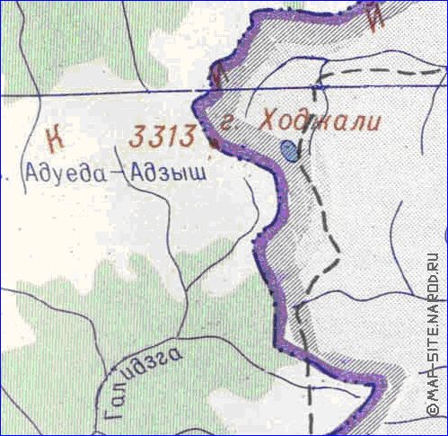 Administrativa mapa de Abecasia