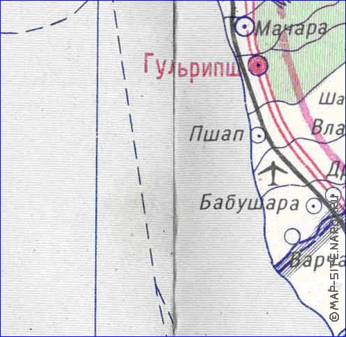 Administrativa mapa de Abecasia