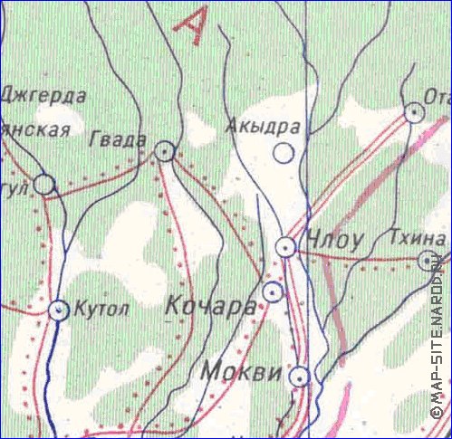 Administrativa mapa de Abecasia