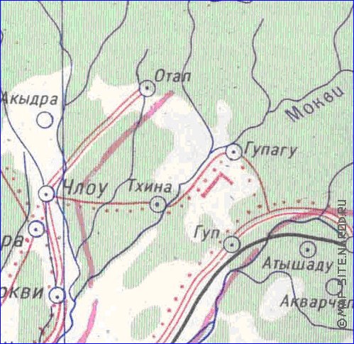 Administrativa mapa de Abecasia