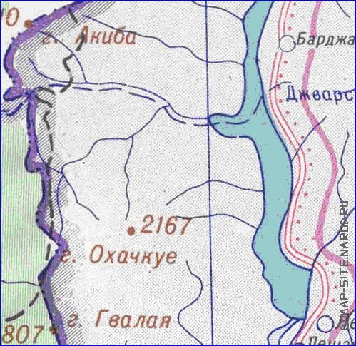 Administratives carte de Abkhazie