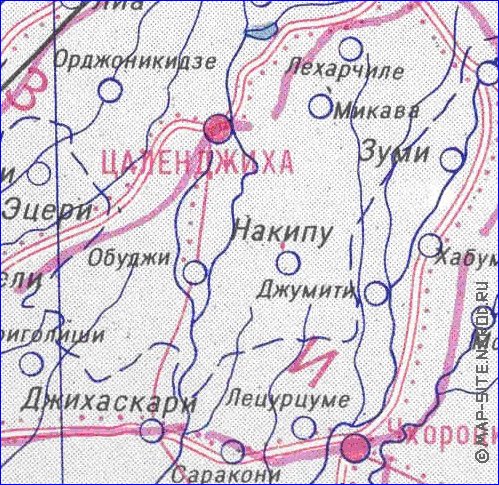 Administratives carte de Abkhazie