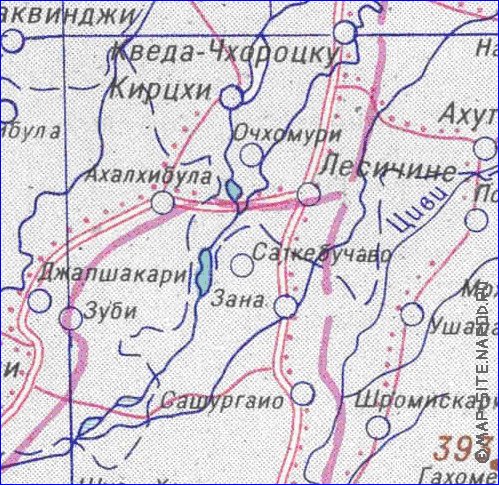 Administratives carte de Abkhazie