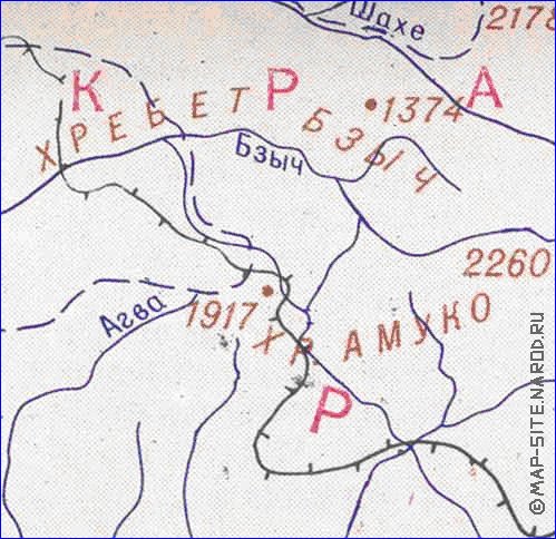 Administratives carte de Abkhazie