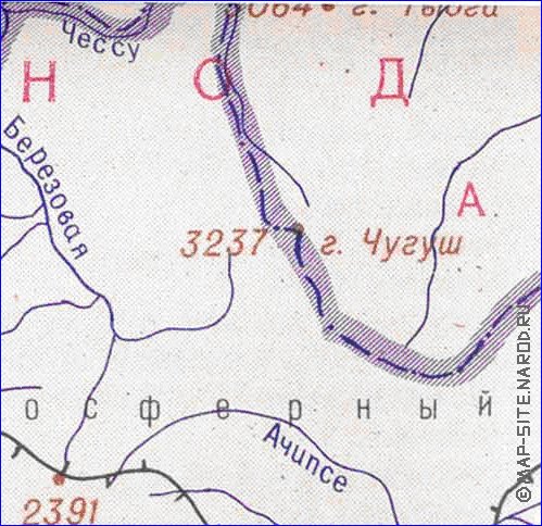 Administrativa mapa de Abecasia