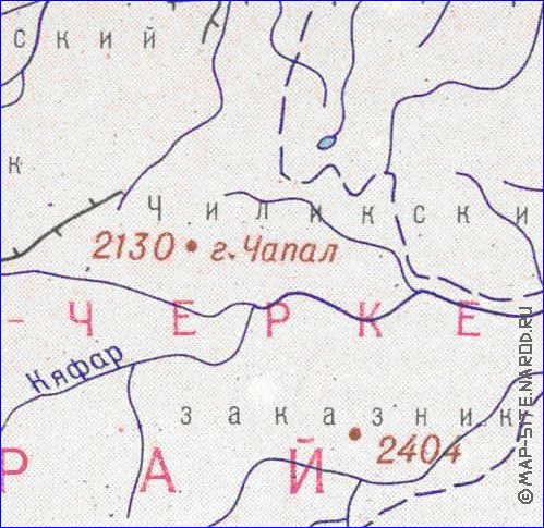 Administrativa mapa de Abecasia