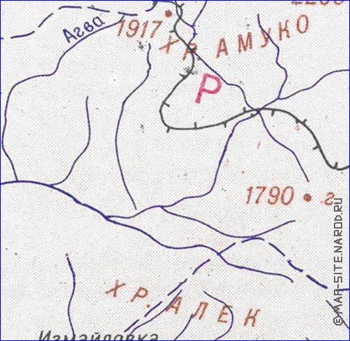 Administratives carte de Abkhazie