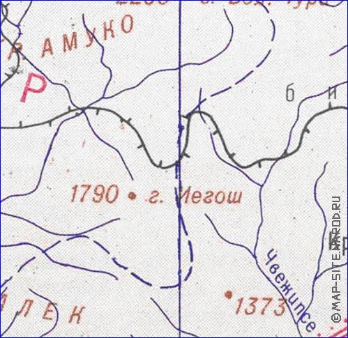 Administrativa mapa de Abecasia