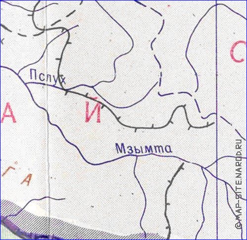 Administrativa mapa de Abecasia