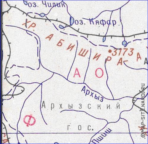 Administrativa mapa de Abecasia