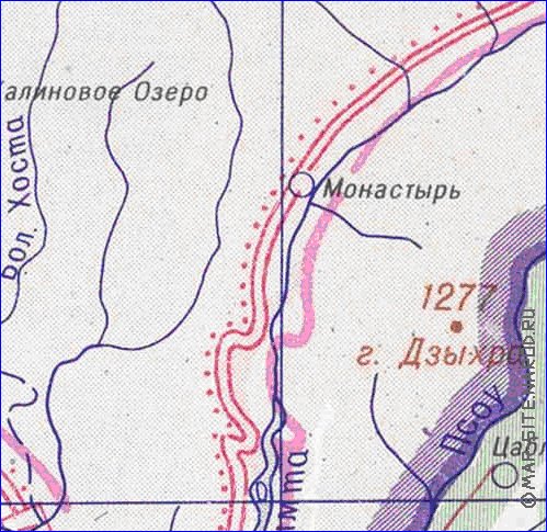 Administrativa mapa de Abecasia