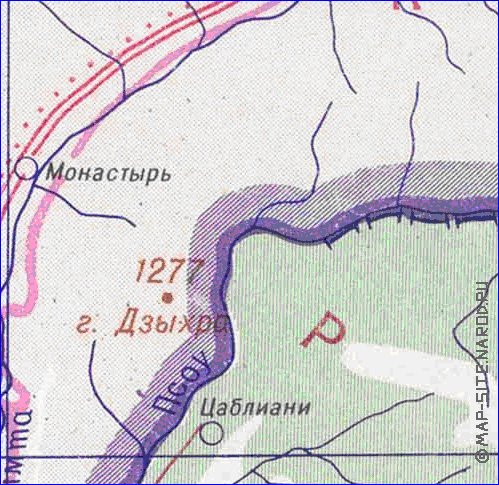 Administrativa mapa de Abecasia