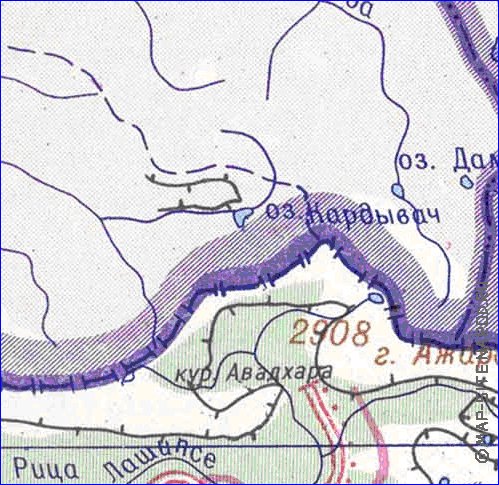 Administrativa mapa de Abecasia