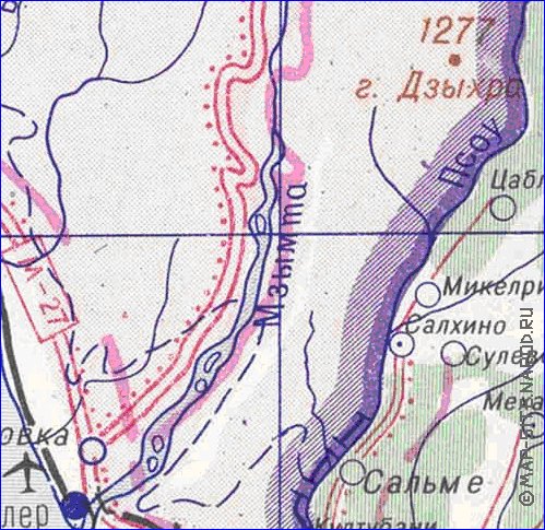 Administrativa mapa de Abecasia