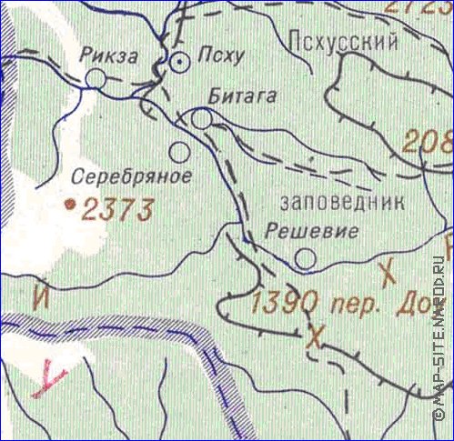 Administrativa mapa de Abecasia