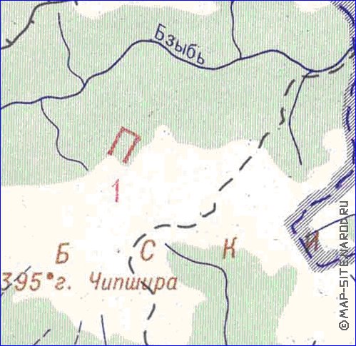 Administrativa mapa de Abecasia