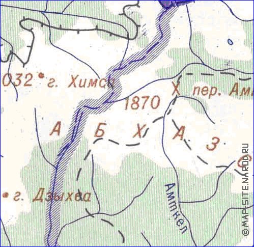 Administrativa mapa de Abecasia