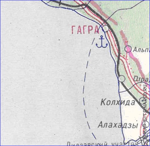 Administrativa mapa de Abecasia