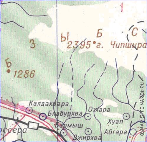 Administrativa mapa de Abecasia