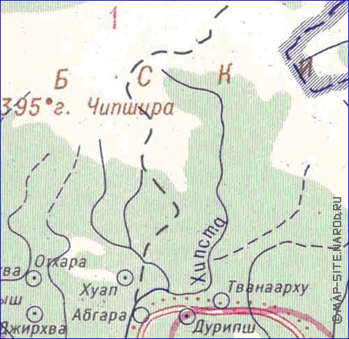 Administrativa mapa de Abecasia