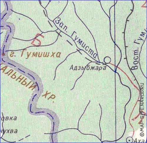 Administrativa mapa de Abecasia