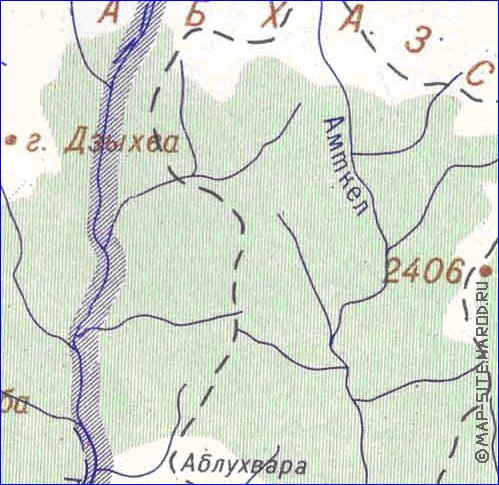 Administrativa mapa de Abecasia