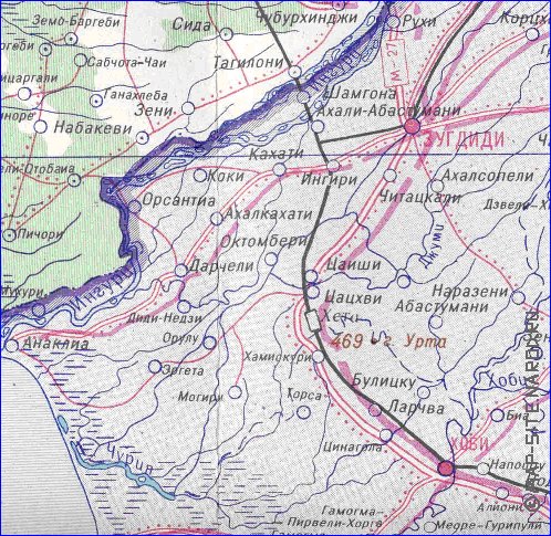 Administrativa mapa de Abecasia