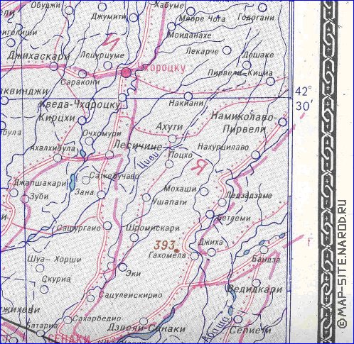 Administratives carte de Abkhazie