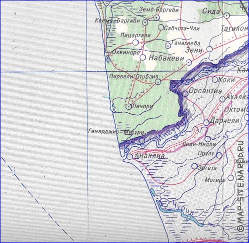 Administrativa mapa de Abecasia