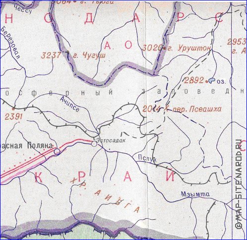 Administrativa mapa de Abecasia