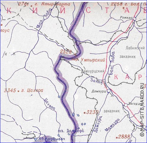 Administrativa mapa de Abecasia