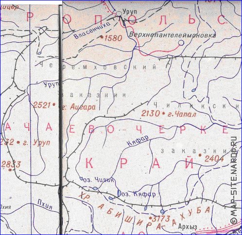 Administrativa mapa de Abecasia