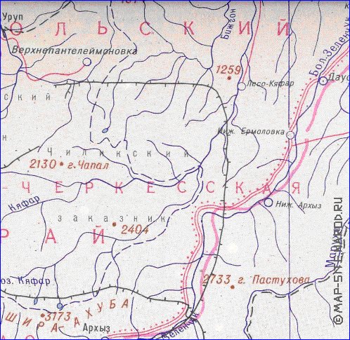 Administrativa mapa de Abecasia