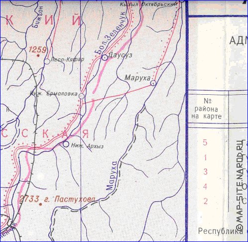 Administratives carte de Abkhazie