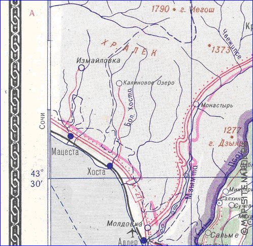 Administrativa mapa de Abecasia