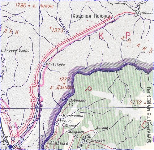 Administrativa mapa de Abecasia