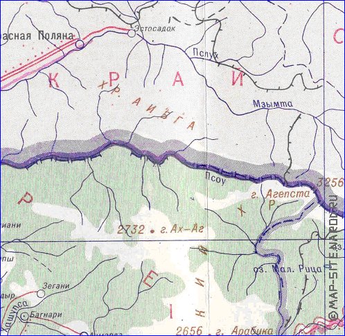 Administrativa mapa de Abecasia