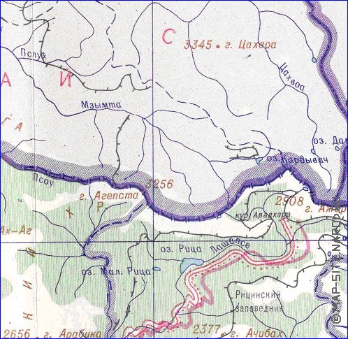 Administrativa mapa de Abecasia