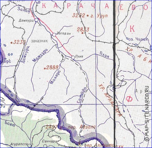 Administrativa mapa de Abecasia