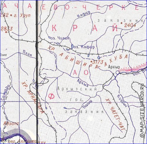 Administrativa mapa de Abecasia