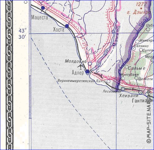 Administrativa mapa de Abecasia