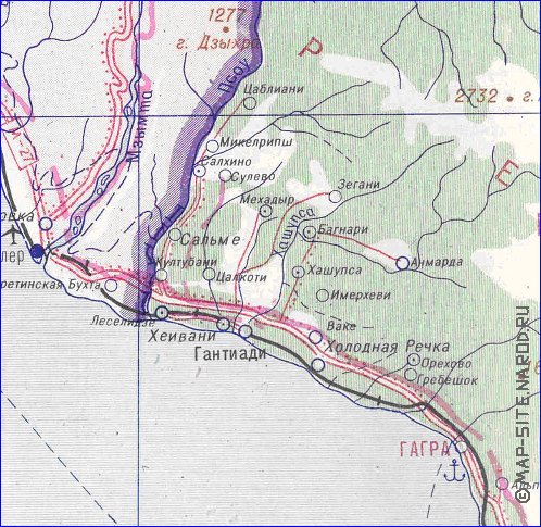 Administrativa mapa de Abecasia