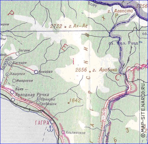 Administrativa mapa de Abecasia