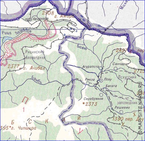 Administrativa mapa de Abecasia