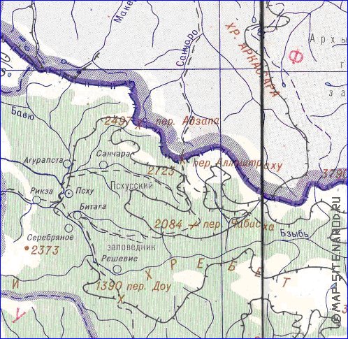 Administrativa mapa de Abecasia