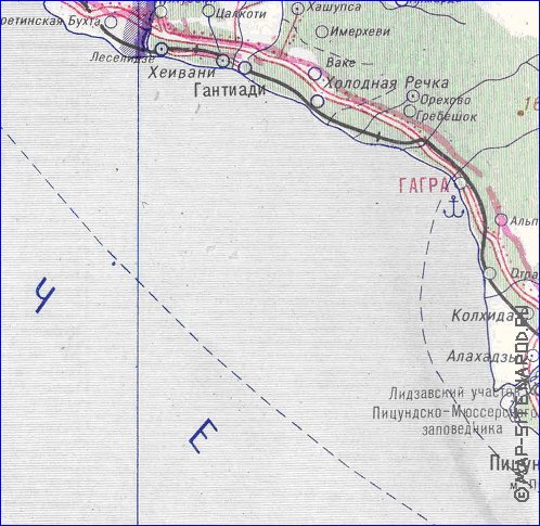 Administrativa mapa de Abecasia